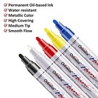 Paint Marker Pens - 5 Colors Permanent Oil Based Paint Markers  Medium Tip 