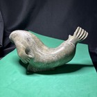 Vintage Inuit Art Soapstone Eskimo Carving Seal Signed Numbered