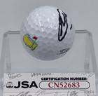 Min Woo Lee Signed Autograph Masters Logo Golf Ball Let Him Cook Jsa Coa Cn52683