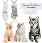 Custom Pet Portrait Necklace Peresonalised Dog Cat Necklace Photo Memorial Gift