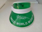 Vintage 80s Circus World Museum Baraboo Wi Green Plastic Sun Visor Tiger Logo