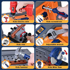 Kids Tool Bench With Realistic Electric Drill  132 Pcs Toddler Tool Set  Birthd