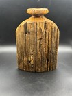 Vintage  Mcm Hand Made Live Edge Wood Vase