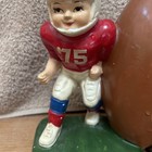 Pair Of Vintage Sears Roebuck   Co  1974 Ceramic Football Bookends  75 Kid