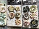 Lot Of 50 Prima Petaloo   Fabric Flowers Embellishment Scrapbook - Nip open 11pk