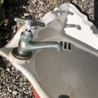 Antique Cast Iron Corner Sink