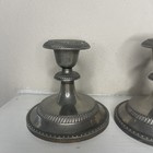 Vintage Set Of 2 Silver Plated Zinc Alloy Candle Stick Holders Made In Hong Kong
