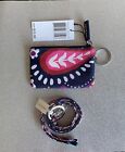 New   Vera Bradley   Painted Paisley   Lighten Zip Id Case And Lanyard