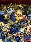 Vintage Toy Soldier   Western Playset Lot Many Pieces Marx Tim Mee Wee Mpc  more