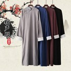 Men s Wing Chun Robe Cheongsam Kung Fu Suit Martial Arts Cotton Uniforms Tai Chi