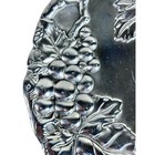 Arthur Court 2000 Aluminum Round Serving Plate Grape Design 7 7 8  Diameter