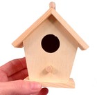 4-pack Of Mini 4 Inch Tall Birdhouses  4 Styles  Unfinished Wood Diy Crafts