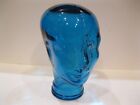 Glass Head Aqua Blue  Life Size Mannequin Head For Decor  Hats  Wigs