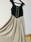 Petressa Long Linen Sleeveless Dirndl Vintage Bavarian Oktoberfest Dress