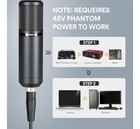 Maono Xlr Condenser Microphone  Professional Cardioid Studio Mic With Black 