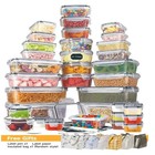 48pc Airtight Food Storage Set Plastic Containers   Lids Kitchen Organizer New  