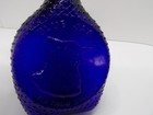 Vintage Arthur Singer Blue Jay Bird Blue Glass Bottle Clevenger Brothers
