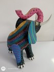 Oaxacan Alebrije     Hand-carved Elephant In Copal Wood  mexican Folk Art 