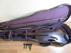 Antique Violin Mother Of Pearl Inlay With German Bow   Case
