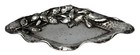 Antique German 800 Silver Miniature Tray Art Nouveau Floral Hammered Vide Poche