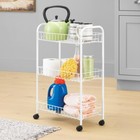3-tier Slim Rolling Cart Portable Storage Organizer Office Bathroom Laundry New