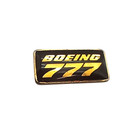 Boeing 777 Black Enamel Gold Tone Lapel Pin Tie Tack Badge Employee Gift