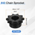 2pcs  40 Chain Roller Sprocket 3 4  Bore 1 2  Pitch 10 Tooth With Set Screws