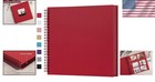 Luxury 12 Inch Red Scrapbook Photo Album - 80 Pages For Weddings   Anniversaries