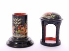 Vintage Russian Hand Painted Papier Mache Lacquer Box