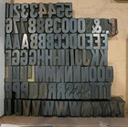 6-line Gothic Condensed Wood Letterpress Type