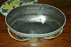 Vintage Biscuit Cookie Tin Huntley Palmers Rose Oval W  Handles