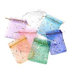 100pcs Glitter Organza Wedding Party Favor Gift Candy Sheer Bags Jewelry Pouch   
