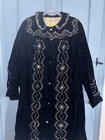 Antique C1890 Ceremonial Odd Fellows Long Robe Conductor Warden Emb Black Velvet