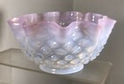 Antique Vintage Pink Opalescent Art Glass Shade Hobbs Brockunier Oil Lamp