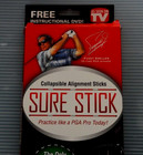  sure Stick --golf Training collapsible Alignment Sticks  New  Instructional Dvd