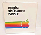 Vintage 1980 s Apple Computer Rainbow Logo Software Bank 3-ring Binder Folder