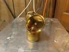 Justrite Spiral Feed Brass Carbide Acetylene Miners Cap Lamp 1913 Working