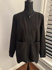 Figs Technical Collection Black Zip Front Scrub Jacket Cotton Blend M