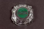 Vintage Canadian Pacific Airlines Ashtray Glass Green Logo Hong Kong Office Mcm