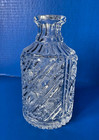 Vintage Crystal Cut Glass Liquor Decanter Bottle With Stopper