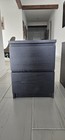 Nightstand End Tables Set Of 2 Black With Drawers Modern Bedside Table