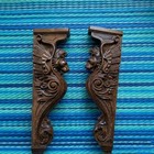 Detailed Traditional Lion Head Wood Carving Corbel Bracket