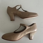Capezio Tan Dance character Shoes W leather Sole  2    Heel   Strap Size 5 1 2