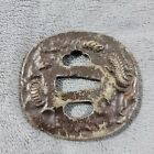 Tsuba Sukashi Antique Vintage Rare Japanese Samurai Sword Katana Ancient Dragon