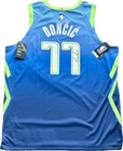 Rare 2019 Luka Doncic Signed Nike Authentic City Edition Mavericks Jersey Psa