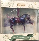 Breyer Reverence Christmas Tyrian Unicorn Purple Glitter Holiday Ornament New