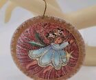 Vintage 1994 Signed Buckley Moss Angel Girl Porcelain Christmas Ornament C1175
