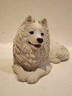 Vintage 1986 Sandra Brue Sandicast Samoyed White Alaska Husky Dog Figurine 