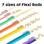 No Heat Hair Curlers 47pcs 7 Inch Flexi Rods Flexible Salon Curling Set Kit New