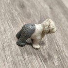 Vintage 1993 Old English Sheepdog Dog Figure Toy Figurine Grey White